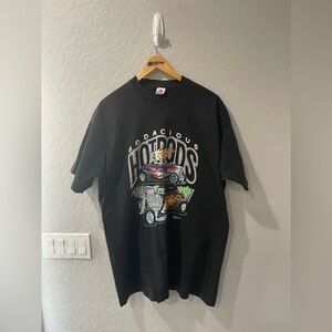 Vintage 90s Bodacious‎ Hot Rod Cars SS Shirt Size XL